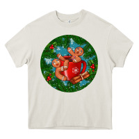 Cream gingerbread men with hot chocolate Heavy Core Tee - BundleAndBundleShop