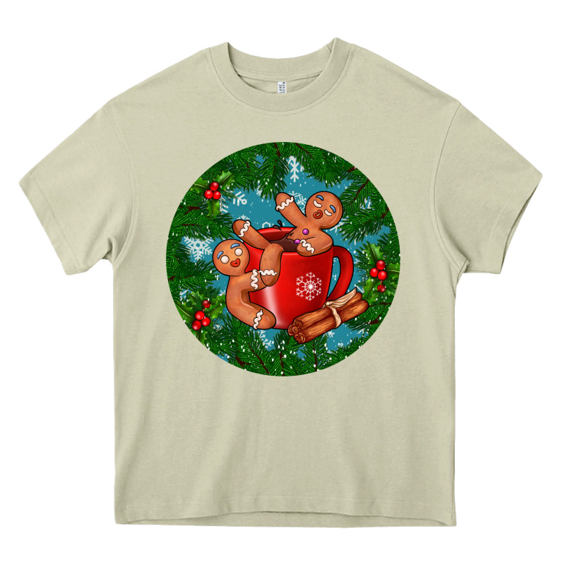 Gingerbread Men With Hot Chocolate Heavy Core Tee by BundleAndBundleShop | Teevron