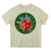 Mossy gingerbread men with hot chocolate Heavy Core Tee - BundleAndBundleShop