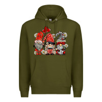 Army Green ladybug  gnomies Premium Hoodie - BarkalooDesign