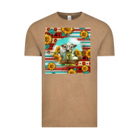 Vintage Coffee Charolais Calf Gemstone Vintage Tee - LillyAllenDesigns