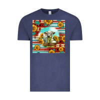 Vintage Denim Charolais Calf Gemstone Vintage Tee - LillyAllenDesigns