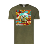 Vintage Olive Charolais Calf Gemstone Vintage Tee - LillyAllenDesigns