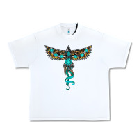 White turquoise thunderbird Urban Heavy Tee - RanaPortraitStore