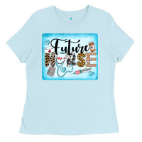 Baby Blue Western Future Nurse Ladies Tee - LillyAllenDesigns