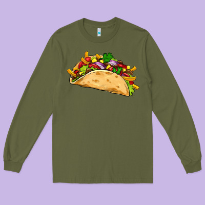 Mexican Taco Long Sleeve Tee Designed By Artiststas