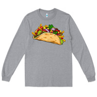 Heather Grey mexican taco Long Sleeve Tee - Artiststas