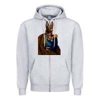 Heather Grey Pet Portraits, Custom Pet Portraits, Renaissance Pet Portraits, Custom Zipper Hoodie - RanaPortraitStore