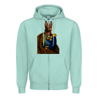 Seafoam Pet Portraits, Custom Pet Portraits, Renaissance Pet Portraits, Custom Zipper Hoodie - RanaPortraitStore
