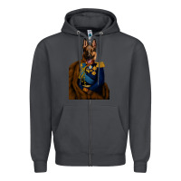 Smoke Pet Portraits, Custom Pet Portraits, Renaissance Pet Portraits, Custom Zipper Hoodie - RanaPortraitStore