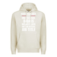Oatmeal Heather gift for badass house manager Premium Hoodie - DesigneFamous