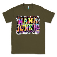 Army Green Mama junkie Mother's Day Classic Tee - FaDigitalArtStudio