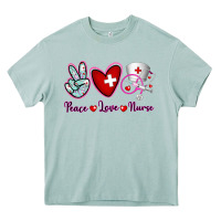 Arona Peace Love Nurse Heavy Core Tee - RanaPortraitStore
