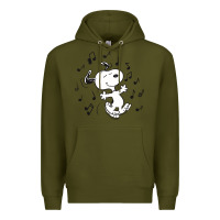 Army Green dancing dog Premium Hoodie - DesigneFamous