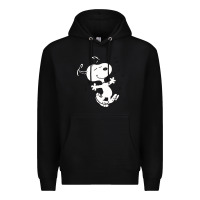 Black dancing dog Premium Hoodie - DesigneFamous