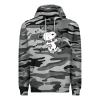 Slate Camo dancing dog Premium Hoodie - DesigneFamous