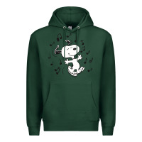 Sports Green dancing dog Premium Hoodie - DesigneFamous