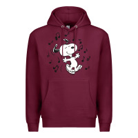 Burgundy dancing dog Premium Hoodie - DesigneFamous