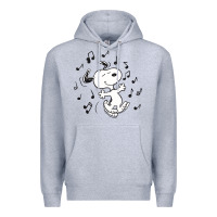 Heather Grey dancing dog Premium Hoodie - DesigneFamous