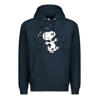 Navy dancing dog Premium Hoodie - DesigneFamous