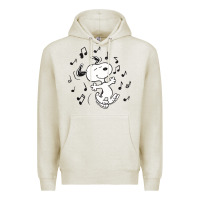 Oatmeal Heather dancing dog Premium Hoodie - DesigneFamous