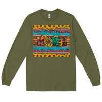 Army Green western home wind wheel sunflowers Long Sleeve Tee - Artiststas