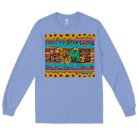 Colony Blue western home wind wheel sunflowers Long Sleeve Tee - Artiststas