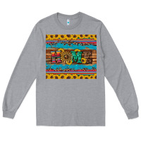 Heather Grey western home wind wheel sunflowers Long Sleeve Tee - Artiststas
