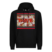 Black love ladybug Premium Hoodie - BarkalooDesign