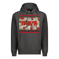 Charcoal Heather love ladybug Premium Hoodie - BarkalooDesign