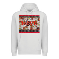 Dove Grey love ladybug Premium Hoodie - BarkalooDesign