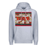 Heather Grey love ladybug Premium Hoodie - BarkalooDesign