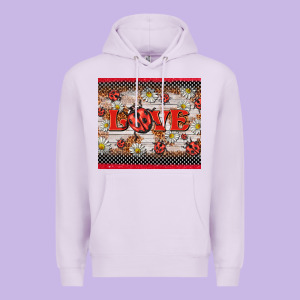 Love Ladybug Premium Hoodie Designed By Barkaloodesign