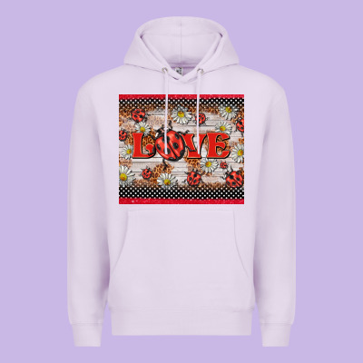 Love Ladybug Premium Hoodie Designed By Barkaloodesign