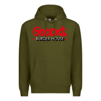 Army Green goody's burger house Premium Hoodie - DesigneFamous