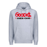 Heather Grey goody's burger house Premium Hoodie - DesigneFamous