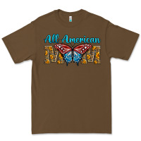 Cacao All American Mom Butterfly Premium Tee - LillyAllenDesigns