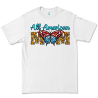 White All American Mom Butterfly Premium Tee - LillyAllenDesigns