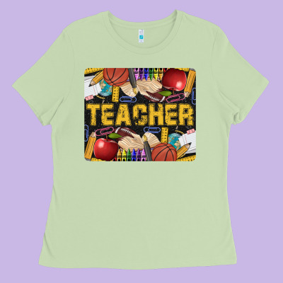 Western Teacher Black And Glitter Ladies Tee Designed By Lillyallendesigns