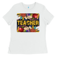 White Western Teacher Black And Glitter Ladies Tee - LillyAllenDesigns