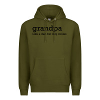 Army Green grandpa Premium Hoodie - DesigneFamous