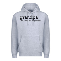 Heather Grey grandpa Premium Hoodie - DesigneFamous