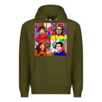 Army Green workaholics Premium Hoodie - DesigneFamous