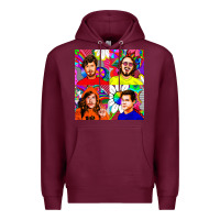 Burgundy workaholics Premium Hoodie - DesigneFamous