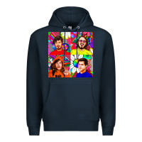 Navy workaholics Premium Hoodie - DesigneFamous