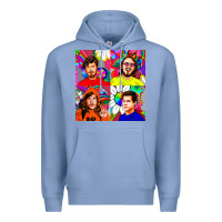 Colony Blue workaholics Premium Hoodie - DesigneFamous