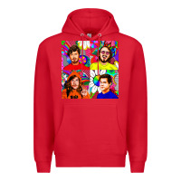 Red workaholics Premium Hoodie - DesigneFamous