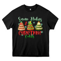 Black snow flakes and christmas cakes Heavy Core Tee - FaDigitalArtStudio