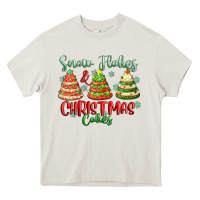 Cream snow flakes and christmas cakes Heavy Core Tee - FaDigitalArtStudio