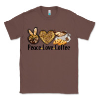 Chestnut peace love coffee Classic Tee - BarkalooDesign